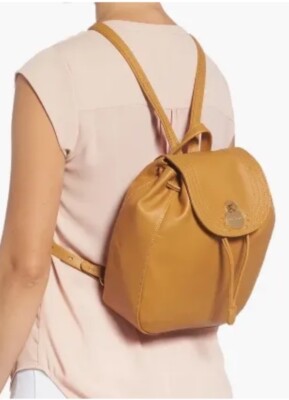 cavalcade leather backpack Longchamp Cavalcade Natural Beige Brown Leather Backpack NWT