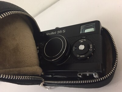 Black Soft Leather Case w/Pouch for Rollei 35 Free Shipping!