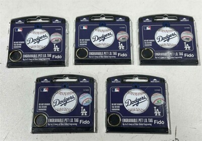 Fido Hillman Engravable  Pet ID Tags, LA Dodgers - 5 Pack