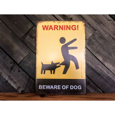 Warning! Beware Of Dog Sign