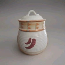 Vintage TAOS Treasure  Craft Ceramic Lidded  Cookie Jar Canister 10” South West
