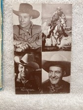 Vintage Westerns Bill Elliot Lone Ranger Hutton Exhibit Arcade Card Postcard
