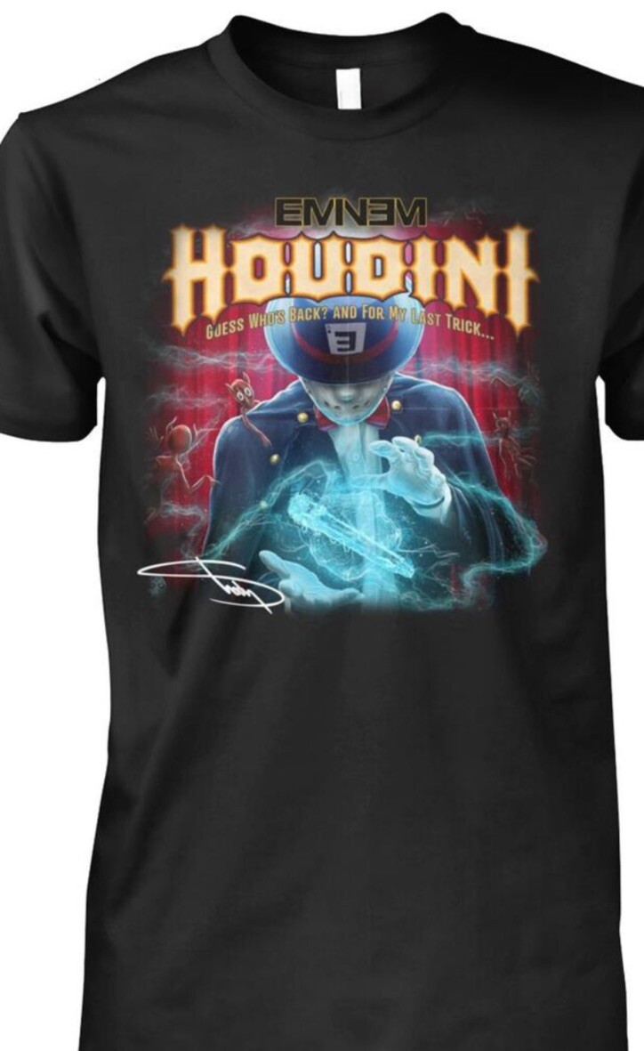 Eminem Rapper Houdini For My Last Trick 2024 T Shirt Full Size S-3XL
