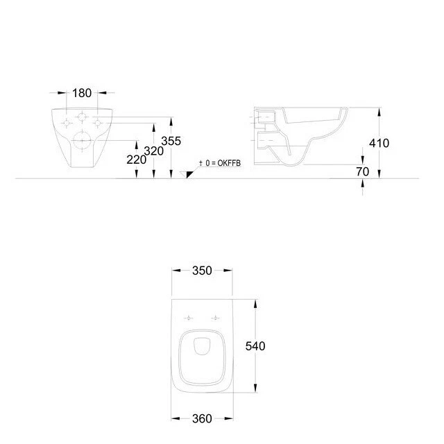 Geberit Renova Plan wall flush WC with original seat of choice - Image 3 of 3