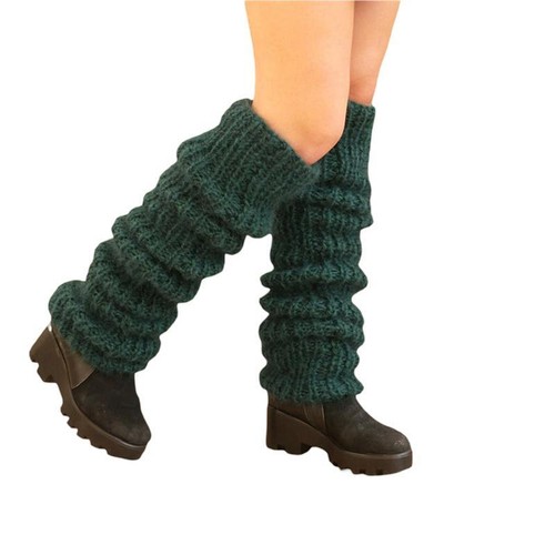 Warm Leg Warmers Knit Winter Warm Leg Ribbed Knee High Warm For Women | eBay