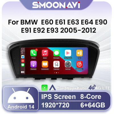 8.8'' for BMW E60 E61 E63 E64 E90 E91 E92 Autoradio Carplay Android 14 CCC 64GB