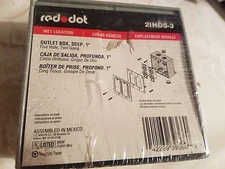 Red Dot 2IHD5-3 Device Outlet Box, 2 Gang, 5 Hub, 4-5/8-Inch Width