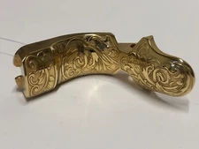 1911 Beavertail Grip Safety Stainless engraved  24k gold plated  .25 Radius