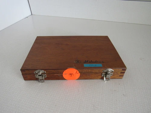 Mitutoyo Depth Micrometer 129-127 w/ case rods wrenches