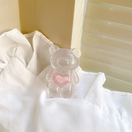 3D Cute Colorful Heart Crystal Bear Grip Phone Holder Lovely Support Bracket - Zdjęcie 12 z 18