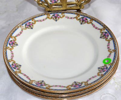 VINTAGE LOT 4 SALAD PLATES LIMOGES FRANCE JB JEAN BOYER FRANCE