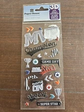 Paper House MVP CHAMPION 🏆 Scrapbooking Stickers 