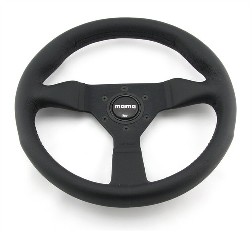 Momo Leder Sportlenkrad Montecarlo 320mm schwarz black steering wheel volante - Bild 5 von 5