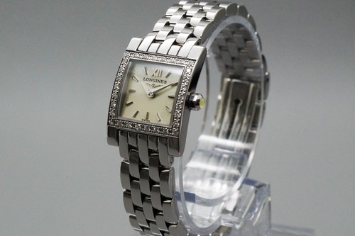 *N MINT+++* LONGINES L5.161.0 Dolce Vita quadrante conchiglia diamante quarzo orologio donna - Foto 4 di 12