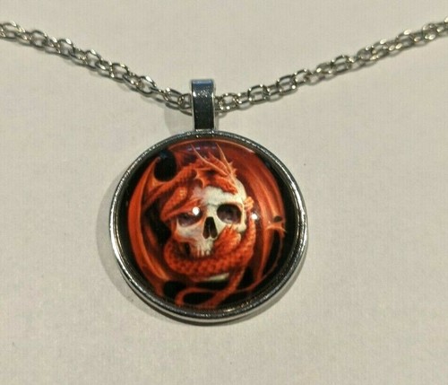 Multi Style Cabochon Glass Necklace New Animals Skull Butterfly Unisex - Picture 11 of 88