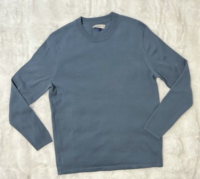 Artefact Merino Wool Sweater Mens M Blue Crewneck Layer Preppy