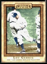 Lou Gehrig Replaces Wally Pipp 2010 Topps #HOTG9 History of the Game Yankees