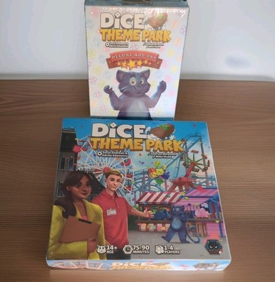Dice Theme Park + Deluxe Add-ons BUNDLE NEW Board Game 2-4