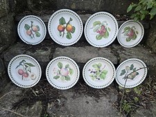 8 X Vintage Portmeirion Plates. Pomona Design Fruits.