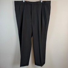 Oscar de la Renta Big & Tall Dress Pants 47" Waist Wool Cashmere Pin Stripes