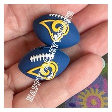2 Piece LOS ANGELES Football Team Silicone Focal Beads DIY Jewelry Pens NEW