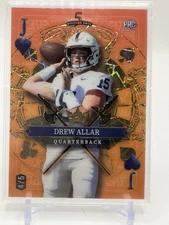 Drew Allar 2024 Wild 5 Card Draw /5 PRC Penn State Orange Foil Pre Rookie Card