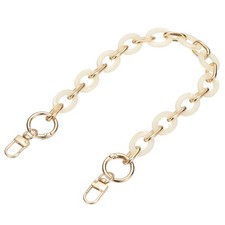 Acrylic Purse Chain, Bag Chain Strap for Handbag Handle 16 Inch  Beige