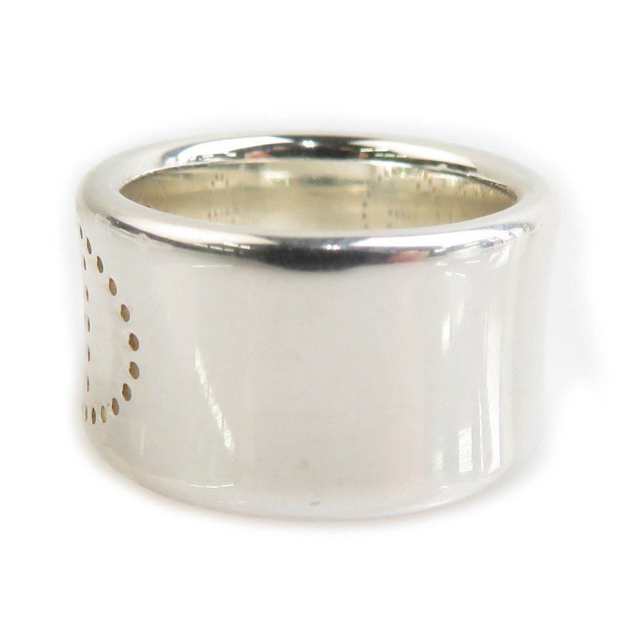 Auth HERMES Eclipse Ruban Ring Silver 925 - e6141… - image 4