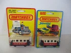 Matchbox Lesney Superfast 2X SF44 Passenger Coach- with & without window, carded