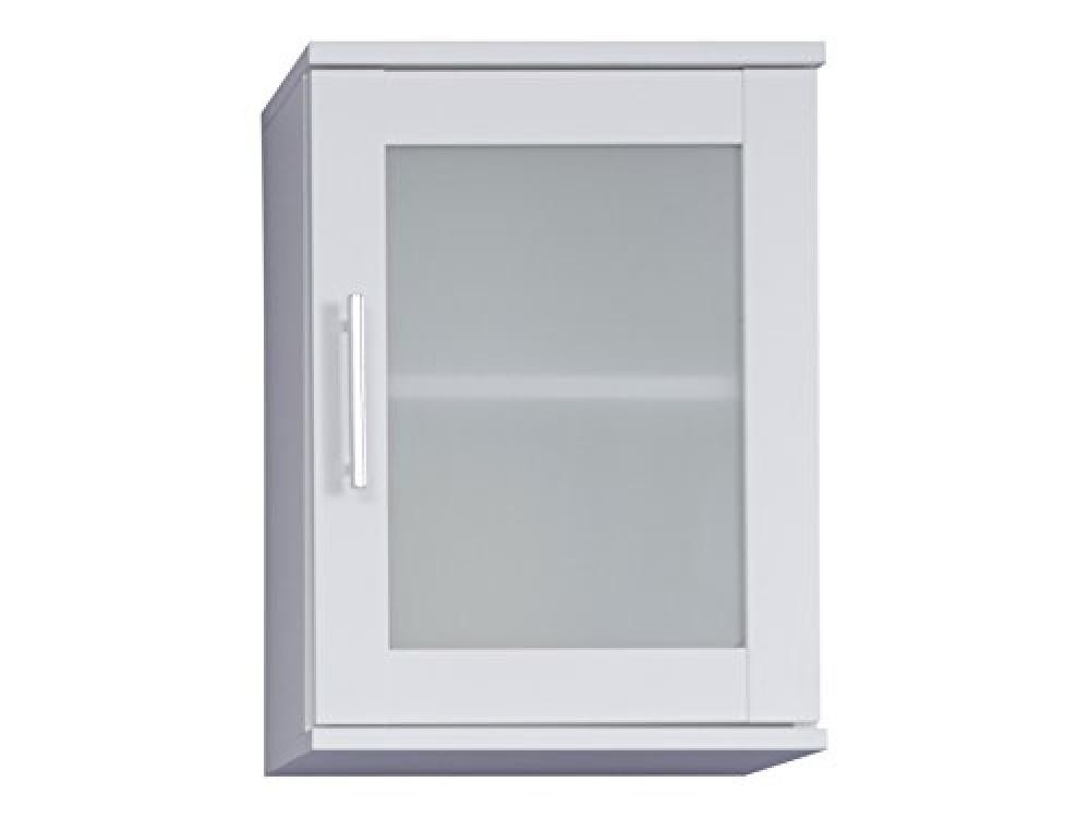 (TG. Taglia unica) Trendteam Bad Hängeschrank Weiß Melamin, Glas Satiniert, Bx