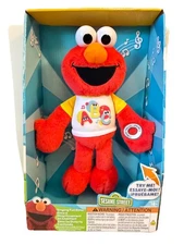 NEW ELMO Singing Fun 12” Soft Plush Just Play Sesame Street Elmo Sings Alphabet