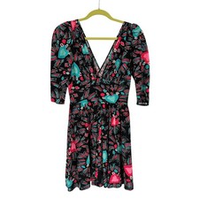 New NoTag Trashy Diva Dress 2 Sacred Hearts Rayon Deep Cut Babydoll Vintage Styl