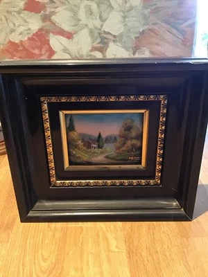 Petit Tableau Emaux de Limoges signé André Bureau émailleur d'art - Photo 1/2