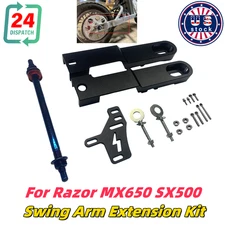 Bolt on Swing Arm Extension Kit 4"- 5" AL Rear For Razor MX650 SX500 Mini Bikes
