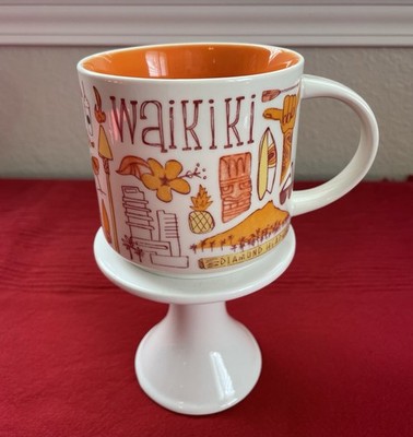 Starbucks Been There Series Coffee Mug 14oz Waikiki E Komo Mai Oahu Diamond Head