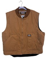 Big Smith Tan Canvas Quilted Workwear Vest 2XL Regular