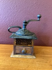 Antique Cha’s Parker Co National Coffee Mill With Cast Iron Top