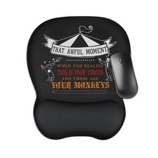 Funny Ergonomic Mouse Pad with Wrist Rest for Work, Small Non-Slip Rubber Bas...