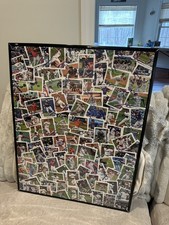 Topps MLB Baseball Card Collage Framed Wall Art – 110+ Cards – Sports Fan Decor