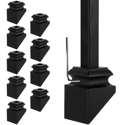 Gyykzz Iron Baluster Slant Shoes 9 Pack, Stair Baluster Shoes Slant Angle 1/2''