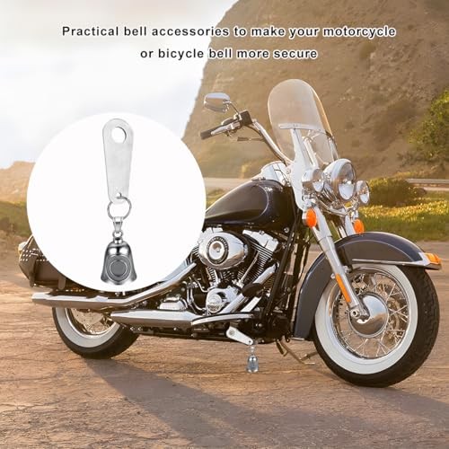 Motorcycle Bell Hanger, Motor Riding Luck Bell Hanger with Split Style B Silver