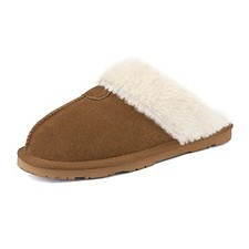 Women's House Slippers Indoor Fuzzy Fluffy Furry Cozy Home Bedroom 8 Chesnut