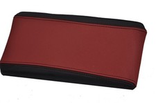 Für Alfa Romeo Gtv Armlehne Klappe Leder Schwarz & Rot Eigener Neu Made IN UK