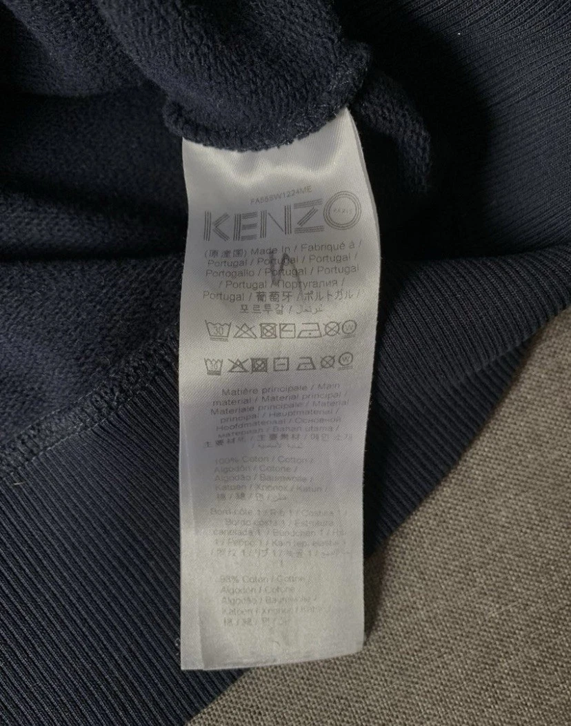 Felpa Kenzo Paris Sirene Blu Navy Vestibilità Regolare