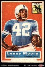 1956 Topps #60 Lenny Moore Colts RC HOF Penn St 2 - GOOD