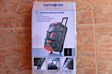 Samsonite Luggage 22 Inch Andante Wheeled Duffel Black and Red NWT