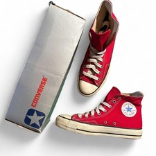 1980s Red Converse All Star high top Chuck Taylor