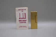 Vintage Dunhill Rollagas Gold Plated Lighter US RE24153 w/ Orig. Booklet