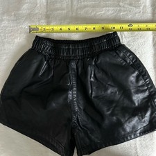 Black Women's Leather Shorts