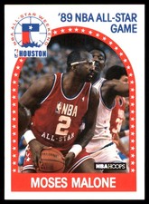 Moses Malone 1989-90 Hoops #84 Atlanta Hawks NBA READ FREE SHIPPING AutographDen
